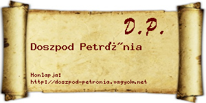 Doszpod Petrónia névjegykártya